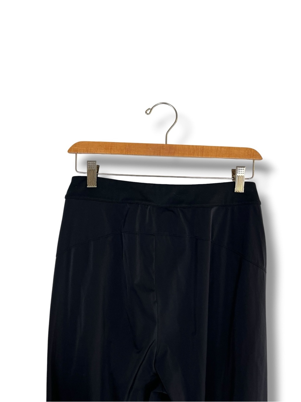 Nike Bliss Wide Leg Pleated Trouser Dri-Fit Black Small Stretch Gummy Logo - Picture 14 of 16
